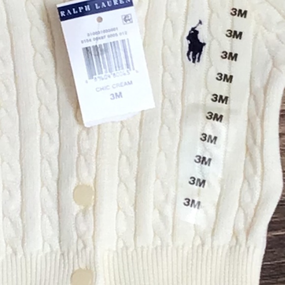 Ralph Lauren Other - HP 🥳💕😊NWT Ralph Lauren Cable Knit baby cardigan